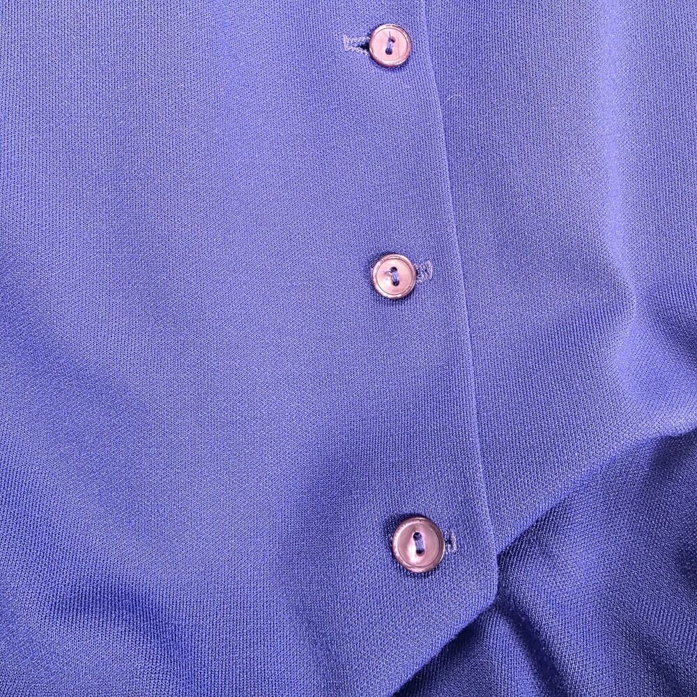 Vintage 70s It’s a Lehigh Blue Shirt Dress ILGWU Made in USA Retro Secretary M - Picture 8 of 10